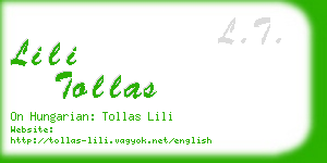 lili tollas business card